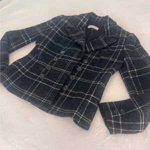 RARE VINTAGE Cignal Wool Plaid Lined Blazer Jacket |2|